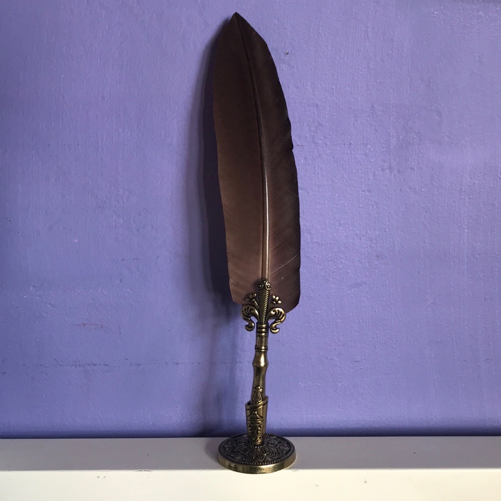Old fashioned pen with pen holder and two nibs